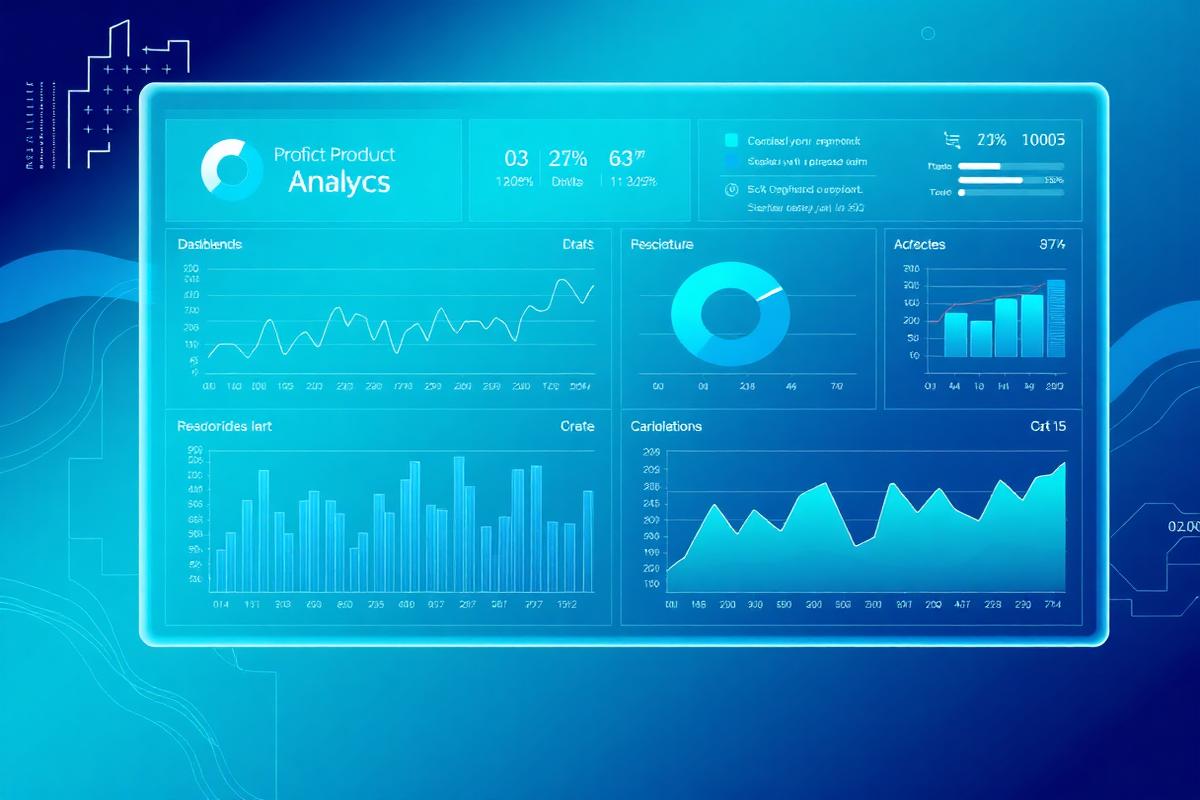 Digital product analytics dashboard
