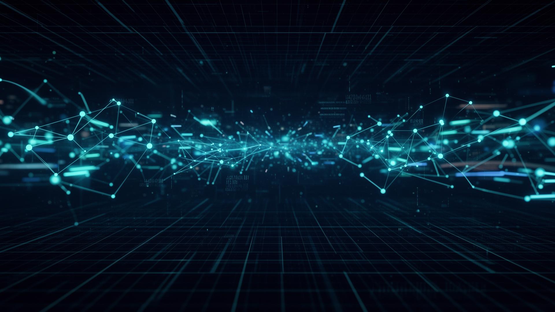 Abstract digital technology network